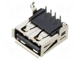 Connector: USB A | THT | PIN: 4 | straight | shielded | USB 2.0