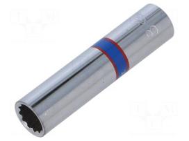 Socket: 12-angles | socket spanner | 8mm | 1/4" | long