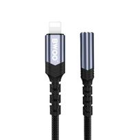 Adapteris BWOO  Adapter AUX 3.5mm - Lightning Black BZ48