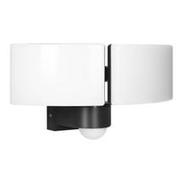 LED apšvietimas // LED prožektoriai // TOS DUO LED 2x20W podwójny naświetlacz ogrodowy z PIR, 2x1600lm, IP65, 4000K, PC, czarny