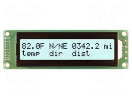 Display: LCD | alphanumeric | FSTN Positive | 20x2 | white | LED | PIN: 16