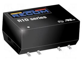 Converter: DC/DC | 1W | Uin: 4.5÷5.5VDC | Uout: 12VDC | Uout2: -12VDC