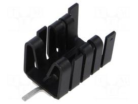Heatsink: extruded | U | TO220 | black | L: 25.4mm | W: 14.5mm | H: 13.51mm
