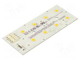 LED strip | W: 49.5mm | L: 121.4mm | No.of diodes: 8 | CRImin: 70 | 3000K