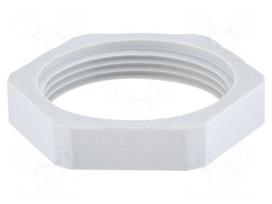 Nut | PG48 | polyamide | Thk: 8mm | Spanner: 70mm | grey | Thread: PG