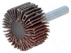 Grinding pin | Granularity: 40 | flap | Holder: plunger | 6mm