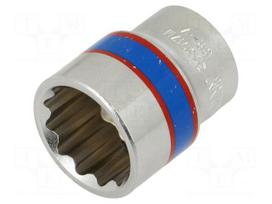 Socket: 12-angles | socket spanner | 17mm | 3/8" | short
