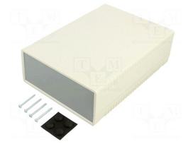 Enclosure: with panel | X: 140mm | Y: 190mm | Z: 60mm | ABS | light grey