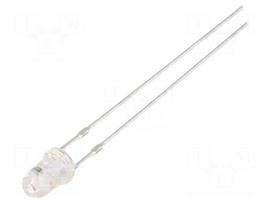LED | yellow | 3mm | candle light effect | 4200÷5800mcd | 30° | 2.5÷5VDC