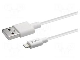 Cable | Apple Lightning plug,USB A plug | 1m | white | 480Mbps | 2.4A