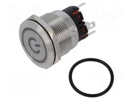 Switch: vandal resistant | Pos: 2 | SPDT | 1A/220VAC | IP65 | ON-(ON)