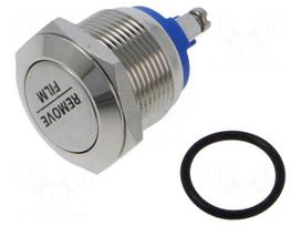 Switch: vandal resistant | Pos: 2 | SPST-NO | 2A/36VDC | IP65 | OFF-(ON)