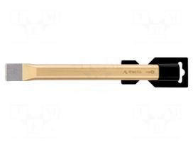 Cold chisel | flat | L: 150mm | Tipwidth: 18mm | tag | Plating: varnish