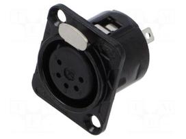 Connector: XLR | socket | female | 7.5A | PIN: 5 | straight | soldering