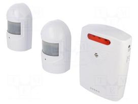 Sensor: movement | wall mount | IP44 | 8m | 75° | Sound level: 90dB