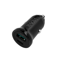 Mobilieji telefonai ir priedai // USB automobilių įkrovikliai // Ładowarka samochodowa 30 W USB + USB typu C z funkcją PowerDelivery i QuickCharge