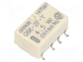 Relay: electromagnetic | DPDT | Ucoil: 4.5VDC | Icontacts max: 1A