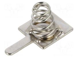 Spring contact | AAA,R03 | Batt.no: 1 | soldered,push-in | steel