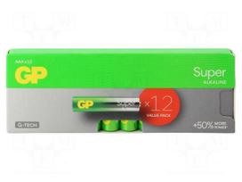 Battery: alkaline | AAA | 1.5V | non-rechargeable | 12pcs.