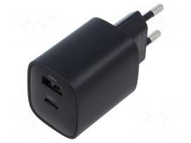 Power supply: switching | mains,plug-in | 5VDC, | 3.4A | 30W | black