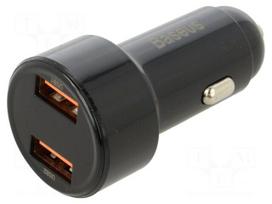 USB power supply | USB A socket x2 | Sup.volt: 12÷24VDC | 45W | black