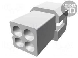 Connector: wire-wire | plug | male,female | PIN: 4 | Standard .062"