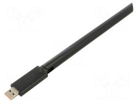 PC extension card: WiFi network | USB A plug | USB 2.0 | black