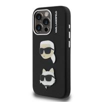 Karl Lagerfeld Grained PU K&CH Heads Case for Apple iPhone 15 Pro Max