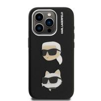 Karl Lagerfeld Grained PU K&CH Heads Case for Apple iPhone 15 Pro
