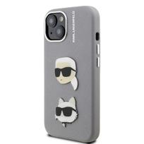 Karl Lagerfeld Grained PU K&CH Heads Case for Apple iPhone 15
