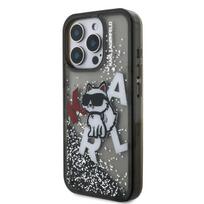 Karl Lagerfeld Liquid Glitter Scattered Choupette Case for AppleiPhone 16 Pro Max