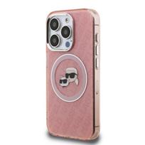 Karl Lagerfeld IML K&CH Heads Repeated Logo MagSafe Case for Apple iPhone 15 Pro