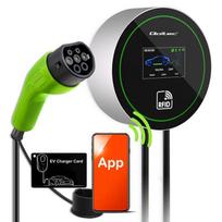 Qoltec EV Charging Station Type2 | 22kW | Wi-fi| LCD | RFID | 3 phases | Wallbox | 5m