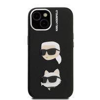 Karl Lagerfeld Grained PU K&CH Heads Case for Apple iPhone 15