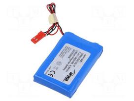 Re-battery: Li-Po | 7.4V | 1358mAh | cables,JST SYP-02T-1 socket