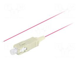 Optic fiber pigtail | OM4 | SC/UPC | 2m | 50/125um | LSZH | grey | violet