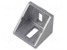 Angle bracket | for profiles | Width of the groove: 10mm | W: 38mm