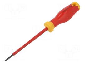 Screwdriver: insulated | slot | SL 3 | 100mm | 1kVAC