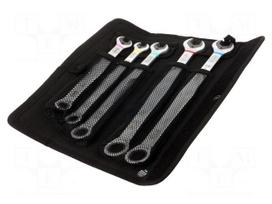 Wrench: combination spanner-set | with ratchet | 5pcs.