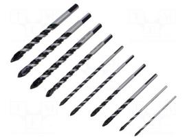 Drill set | for concrete,for metal | concrete,metal,plastic