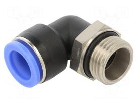 Push-in fitting | angled 90°,twistable | -0.95÷15bar | Thread: 1/2"