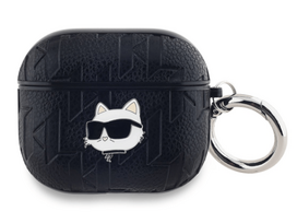 Karl Lagerfeld PU Embossed and Choupette Head Case for Apple AirPods 3