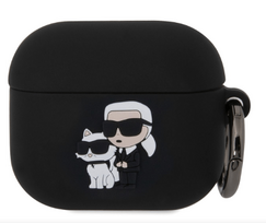 Karl Lagerfeld 3D Logo NFT Karl and Choupette Silicone Case for Apple AirPods 3