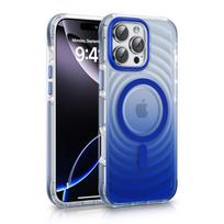 Nugarėlės dėklai Evelatus Apple iPhone 15 Pro EchoWave Clear MagSafe Blue