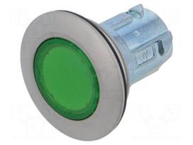 Switch: push-button | 30mm | Stabl.pos: 1 | green | IP66,IP67,IP69K
