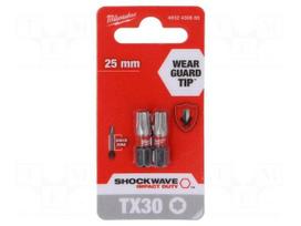Screwdriver bit | Torx® | TX30 | Kind: impact | Overall len: 25mm