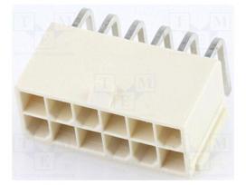 Connector: wire-board | socket | male | PIN: 12 | Mini-Fit Jr | 13A | THT