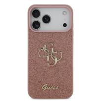 Guess PU Fixed Glitter 4G Metal Logo Case for Apple iPhone 17 Pro Max