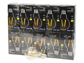 LED apšvietimas // Šviestuvai iš naujų pristatymų // 87-439# Żarówka led  e27 8w a60 230v filam.10szt glass