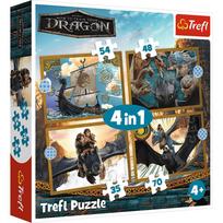 Žaidimų zona | PC | Konsolės | Priedai // Edukaciniai žaislai | Interaktyvūs | Kūrybiški | Meniški // Puzzle - 4w1 (35, 48, 54, 70) - Jak wytresować smoka - Smocze dni - Trefl 34678